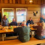 Meal time at fishing lodge Eagles Wings Alaska